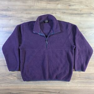 L Purple LL Bean Fleece | 1/4 Zip Pullover